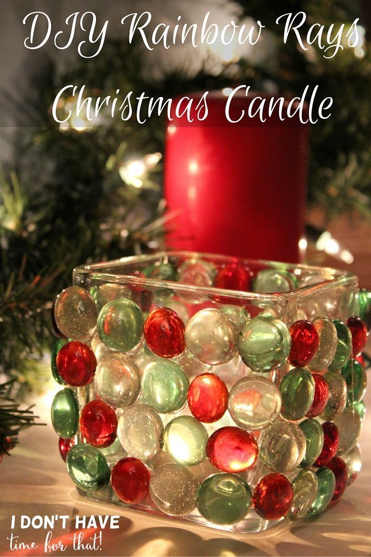 Rainbow Rays Christmas Candle - I Don't Have Time For That ! -   17 xmas crafts to sell homemade gifts ideas