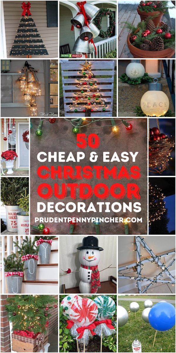50 Cheap & Easy DIY Outdoor Christmas Decorations -   18 christmas decorations diy outdoor yards ideas