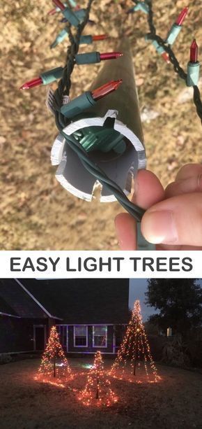 DIY Easy Christmas Tree Lights For Your Backyard -   18 christmas decorations diy outdoor yards ideas