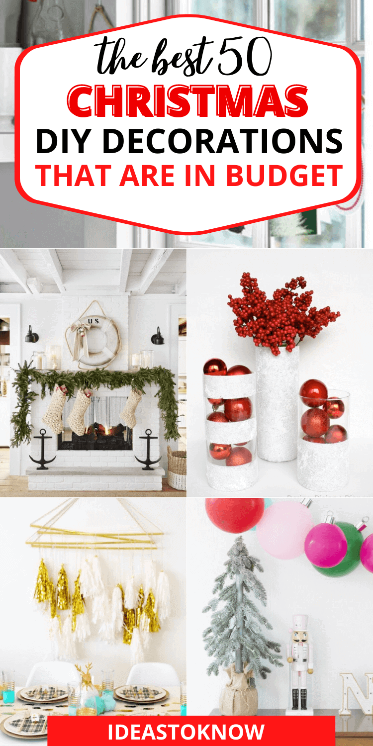 50 Cheap And Easy DIY Christmas Decorations -   18 diy christmas decorations easy budget ideas
