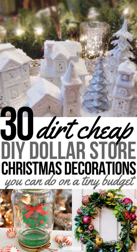30 DIY Dollar Store Christmas Decorations You Can Make With Your Kids [2020] -   18 diy christmas decorations easy budget ideas