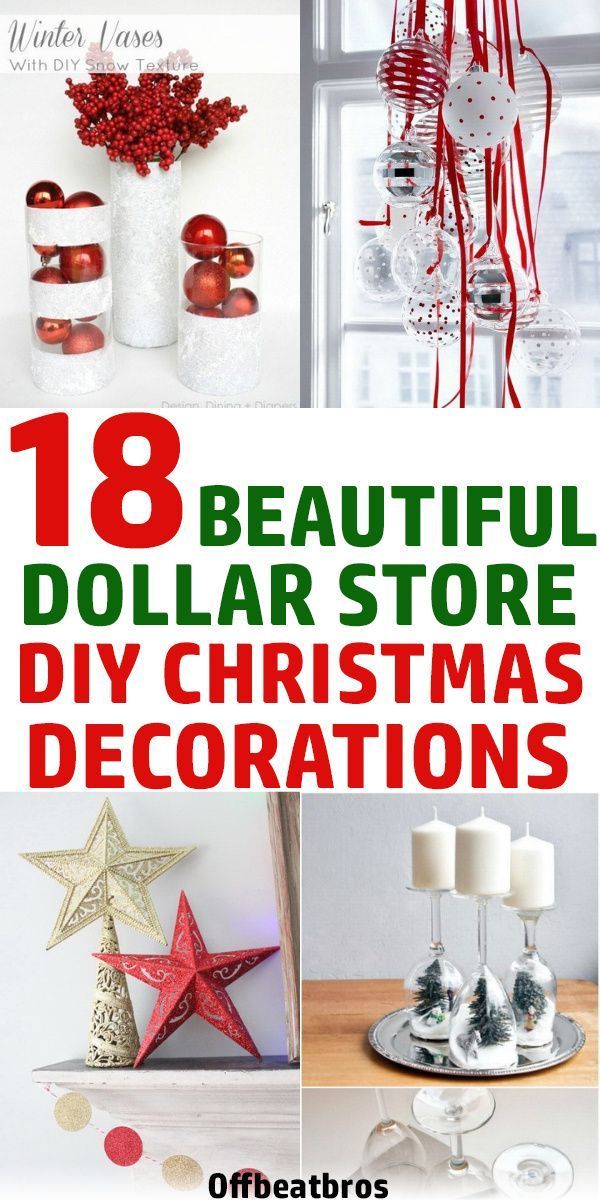 18 Stunning DIY Dollar Store Christmas Decoration Ideas -   18 diy christmas decorations easy budget ideas