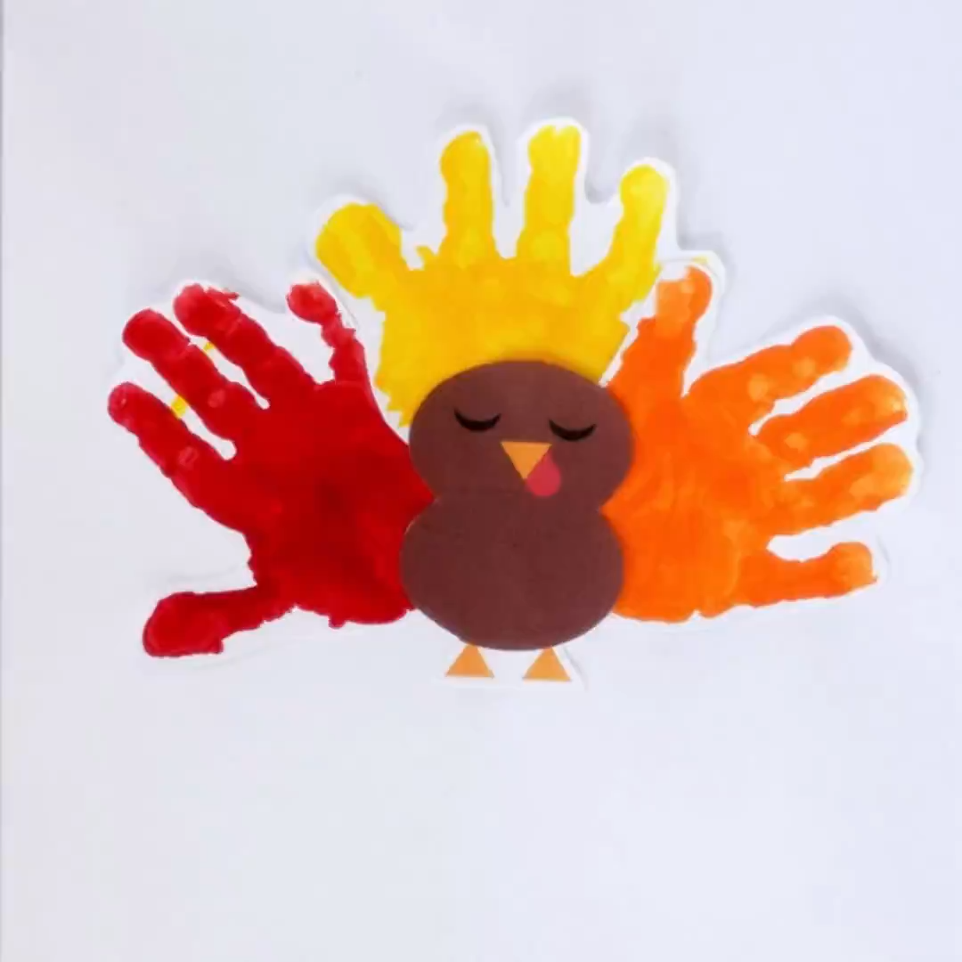 Handprint Turkey Thanksgiving Day Craft & Free Template -   18 diy thanksgiving crafts for toddlers ideas