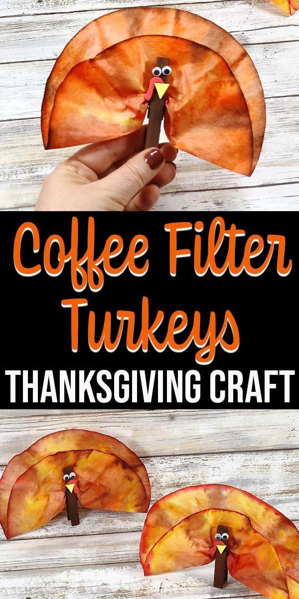Coffee Filter Turkeys Thanksgiving Craft for Kids -   18 diy thanksgiving crafts for toddlers ideas