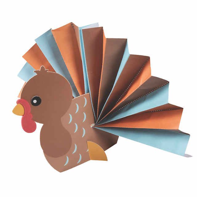 Turkey Accordion Craft Kit | Oriental Trading -   18 diy thanksgiving crafts for toddlers ideas