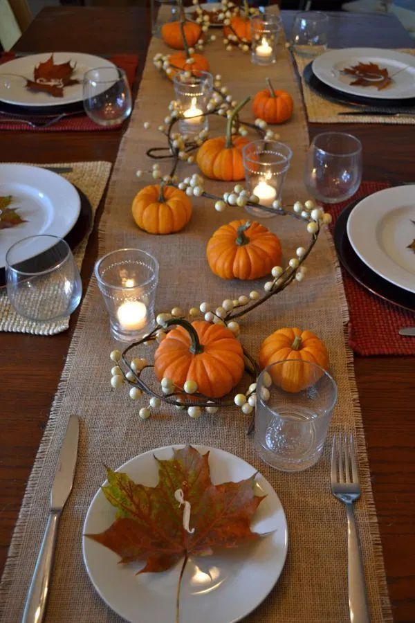 Simple Thanksgiving Table Decor Idea -   18 diy thanksgiving table decor simple ideas