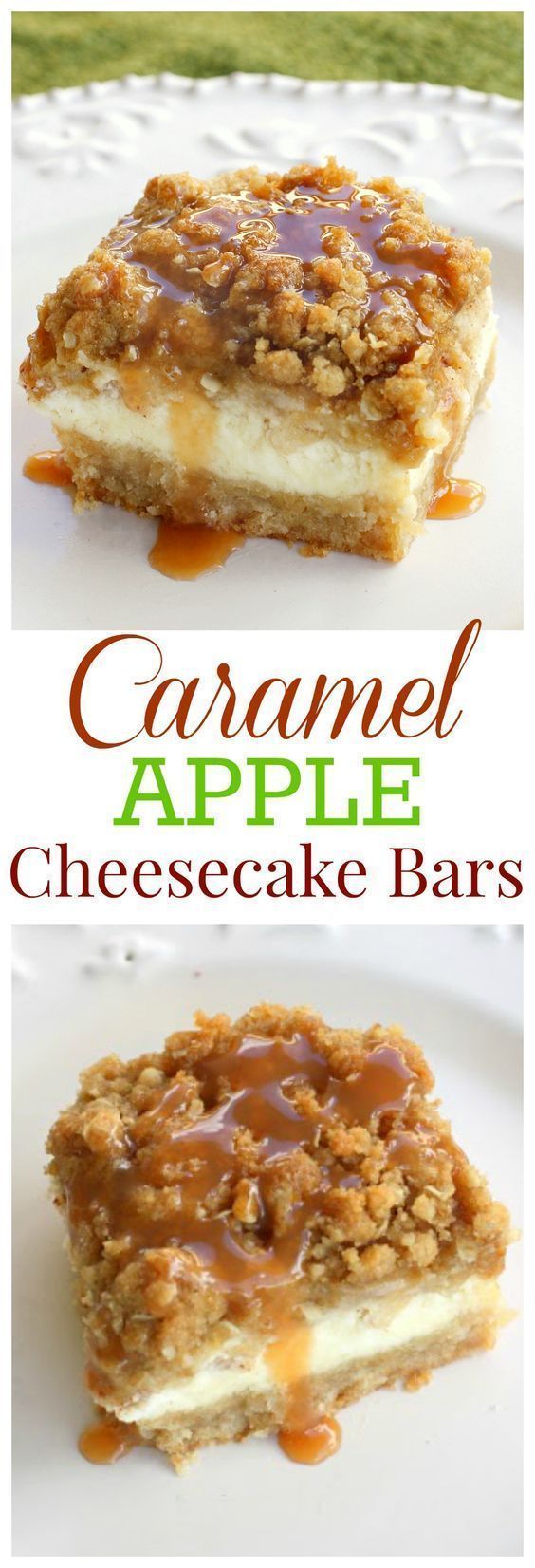 Caramel Apple Cheesecake Bars | The Girl Who Ate Everything -   18 thanksgiving desserts kids families ideas