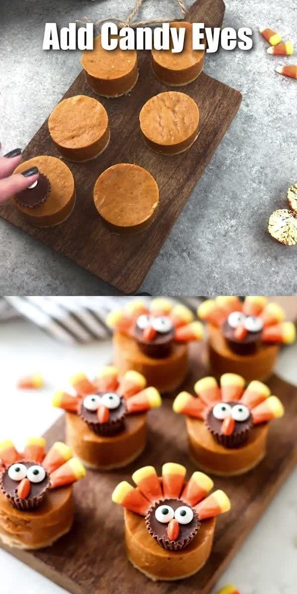 Adorable Thanksgiving Pumpkin Pie Turkeys -   18 thanksgiving desserts kids families ideas