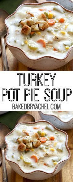 Slow Cooker Leftover Thanksgiving Turkey Pie Soup -   18 turkey pot pie soup crockpot ideas