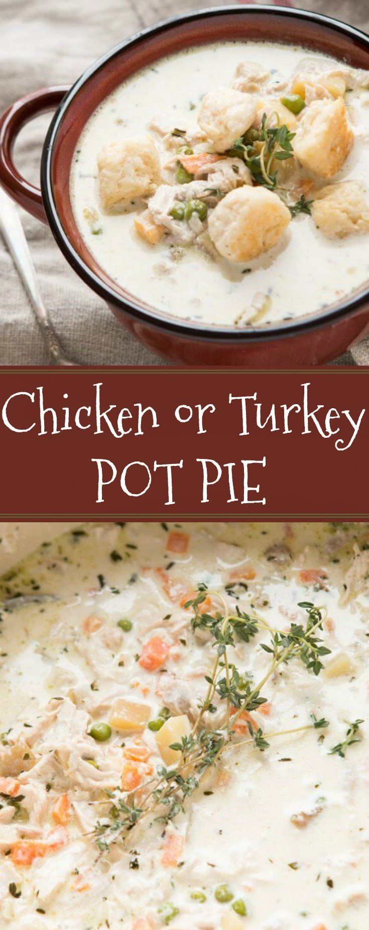 Chicken or Turkey Pot Pie Soup - Oh Sweet Basil -   18 turkey pot pie soup crockpot ideas