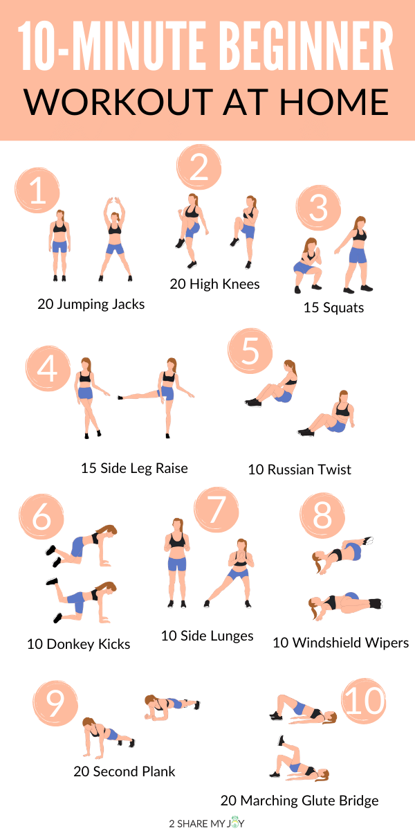 10 Minute Workout For Beginners (Easy At Home) -   18 workouts at home for beginners ideas