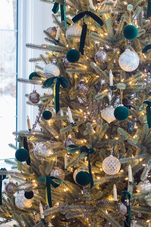 Green Velvet Christmas Ornament -   19 christmas tree 2020 blue and gold ideas