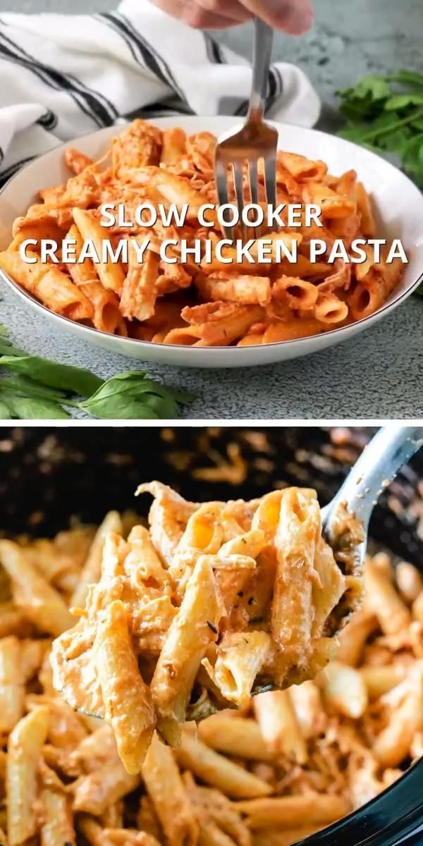 Slow Cooker Creamy Chicken Pasta -   19 dinner recipes chicken pasta ideas