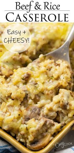 Cheesy Ground Beef and Rice Casserole - The Cozy Cook -   19 dinner recipes with ground beef and rice ideas