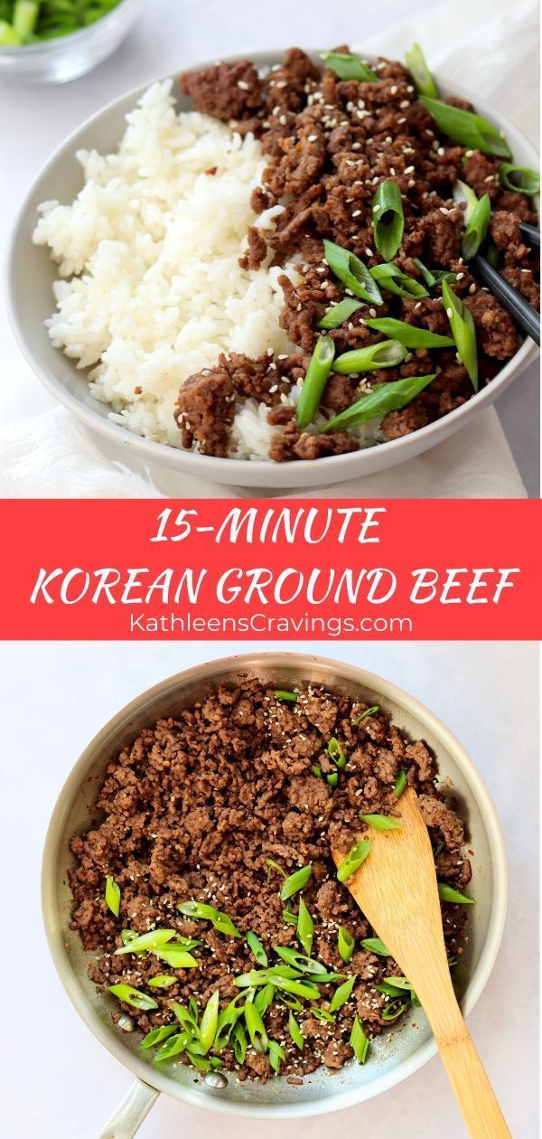 15-Minute Korean Ground Beef -   19 dinner recipes with ground beef and rice ideas