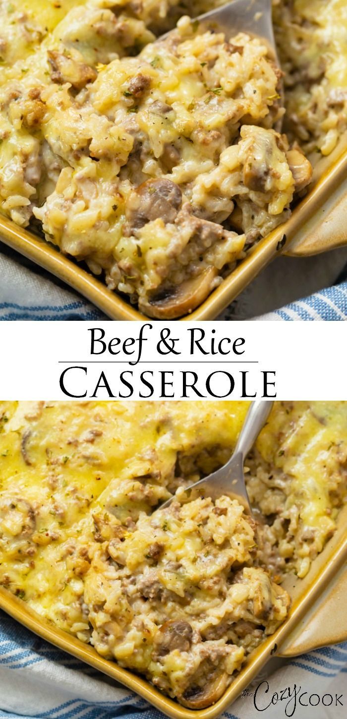 Beef and Rice Casserole- Extra CHEESY! -   19 dinner recipes with ground beef and rice ideas