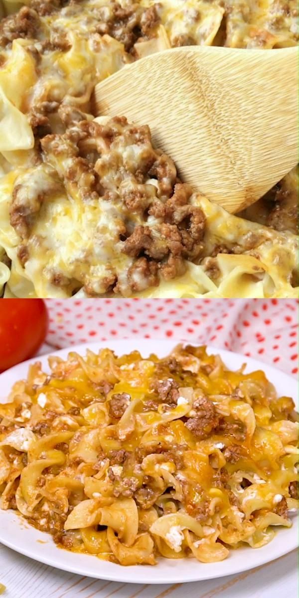 Creamy Beef Noodle Bake -   19 dinner recipes with ground beef and rice ideas