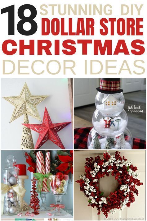 18 Stunning DIY Dollar Store Christmas Decoration Ideas -   19 diy christmas decorations dollar store easy ideas