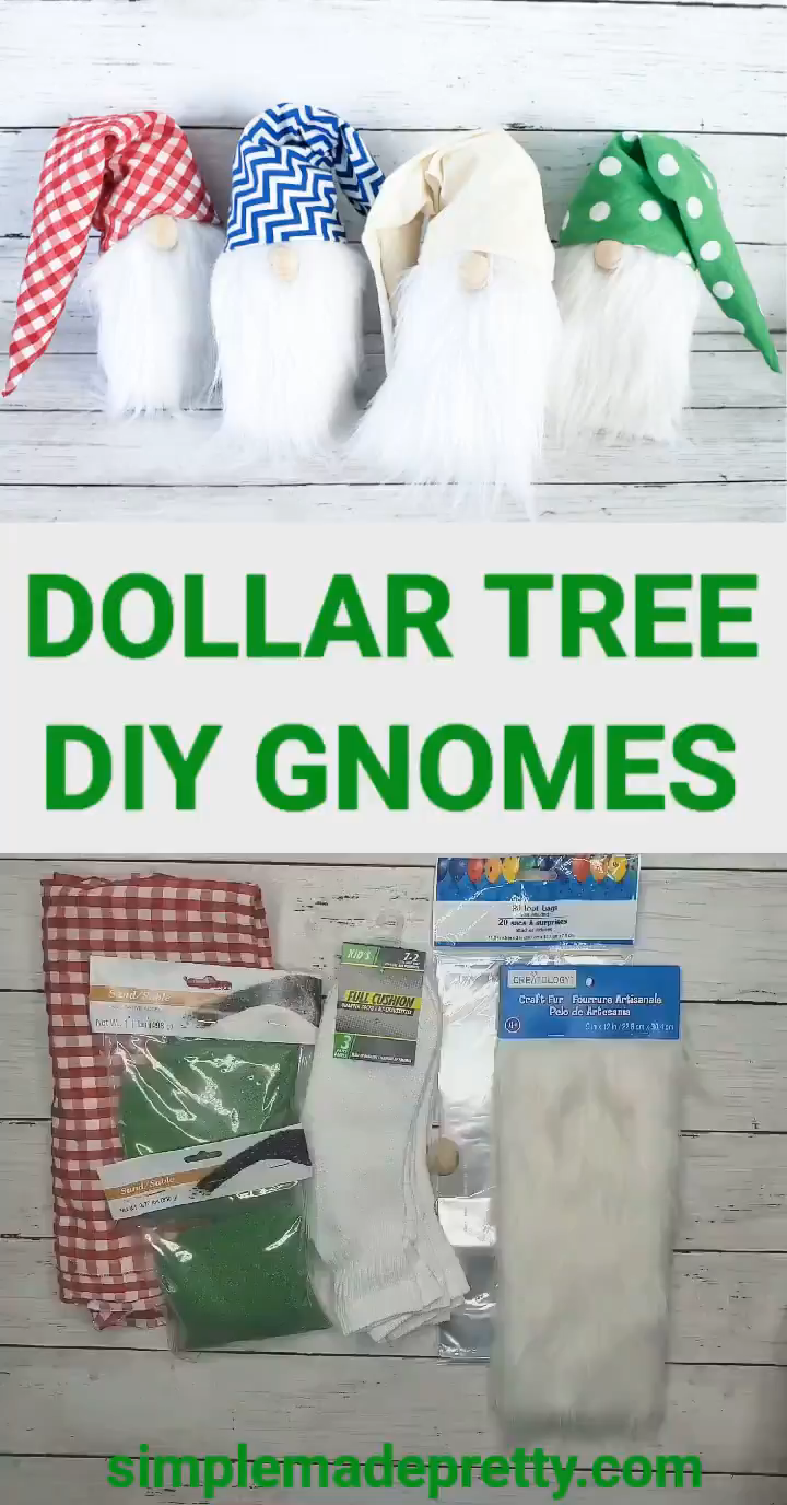 The Easiest Gnome Tutorial! Dollar Tree Gnomes, DIY Gnome, Christmas Gnome -   19 diy christmas decorations dollar store easy ideas