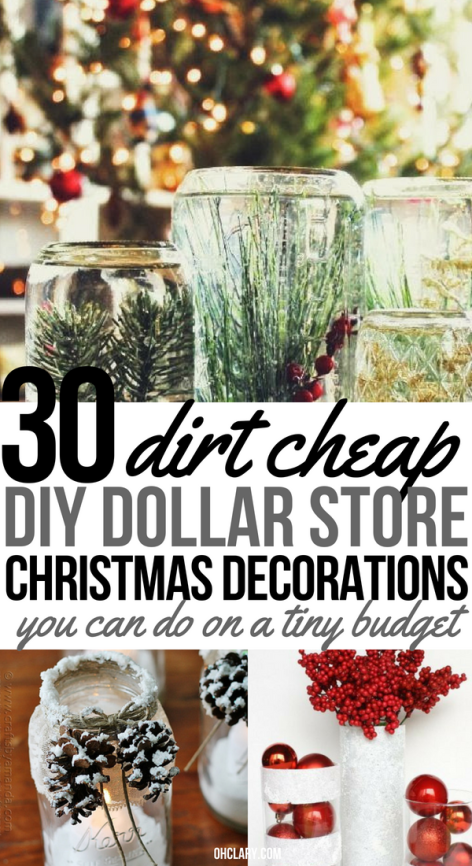 30 DIY Dollar Store Christmas Decorations You Can Make With Your Kids [2020] -   19 diy christmas decorations for home cheap ideas