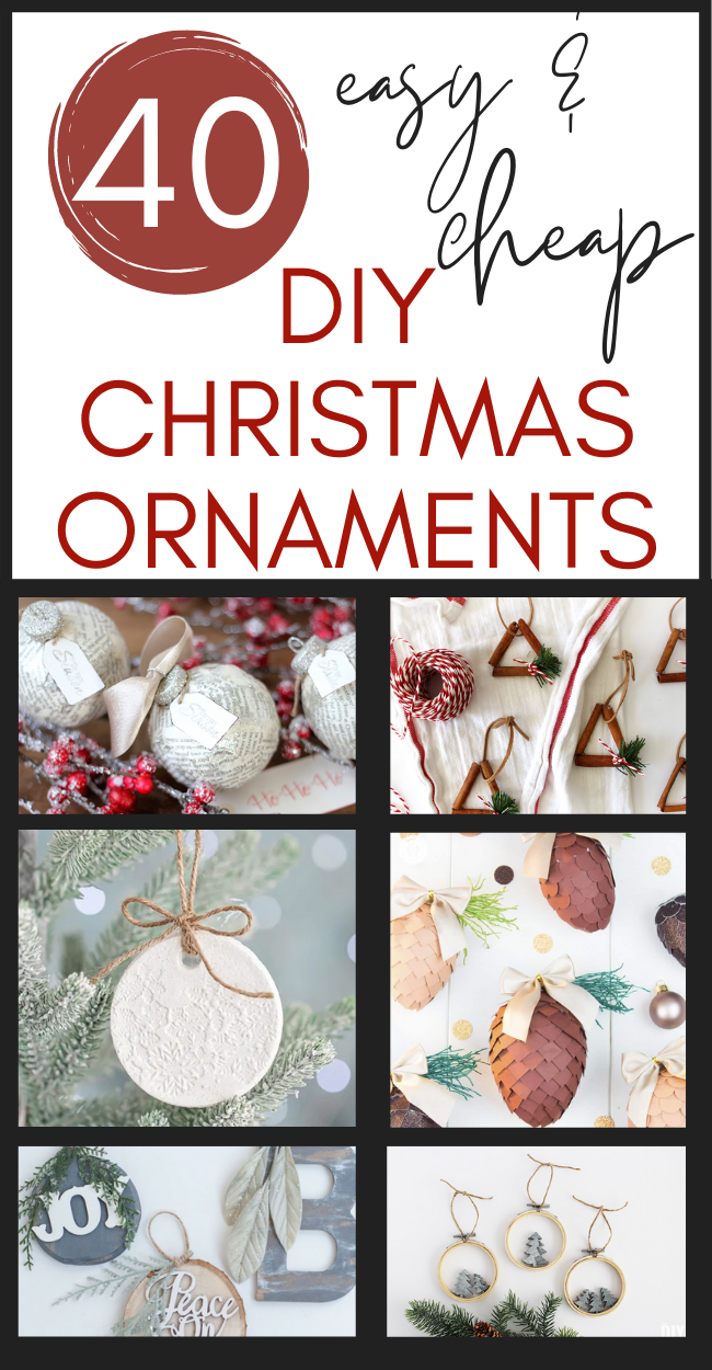 40 Cheap & Easy DIY Christmas Ornaments (Farmhouse Style!) -   19 diy christmas decorations for home cheap ideas