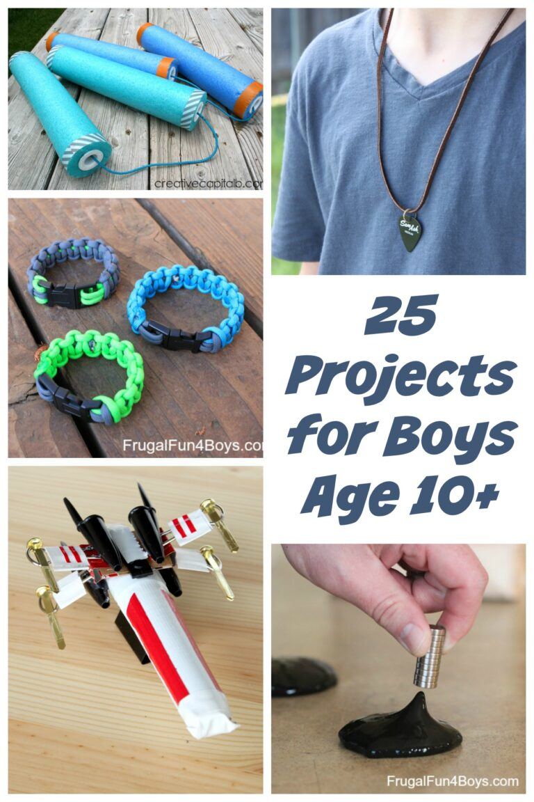 25 Awesome Projects for Tween and Teen Boys (Ages 10 and Up) - Frugal Fun For Boys and Girls -   19 diy projects for kids boys fun crafts ideas