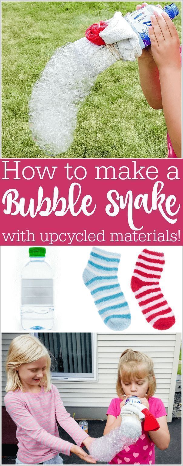 How to make a bubble snake with upcycled materials -   19 diy projects for kids outdoor ideas