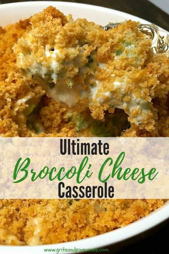 Ultimate Broccoli Cheese Casserole with Ritz Cracker Crust -   19 easy sides for thanksgiving dinner ideas