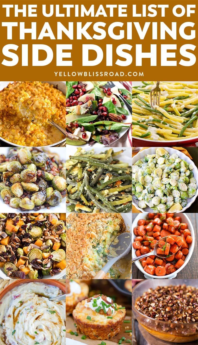 The Ultimate List of 101+ Thanksgiving Side Dishes -   19 easy sides for thanksgiving dinner ideas