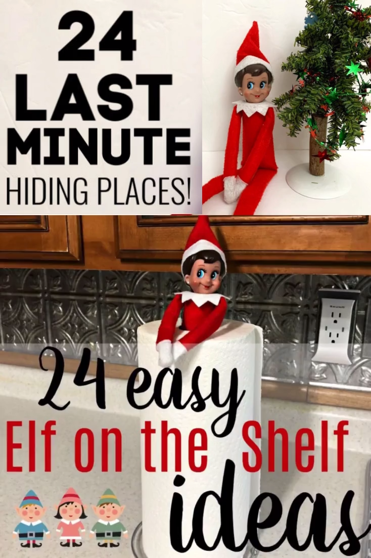 24 Hiding Places for Your Elf - Hide in Under 1 Minute!  -   19 elf on the shelf easy ideas