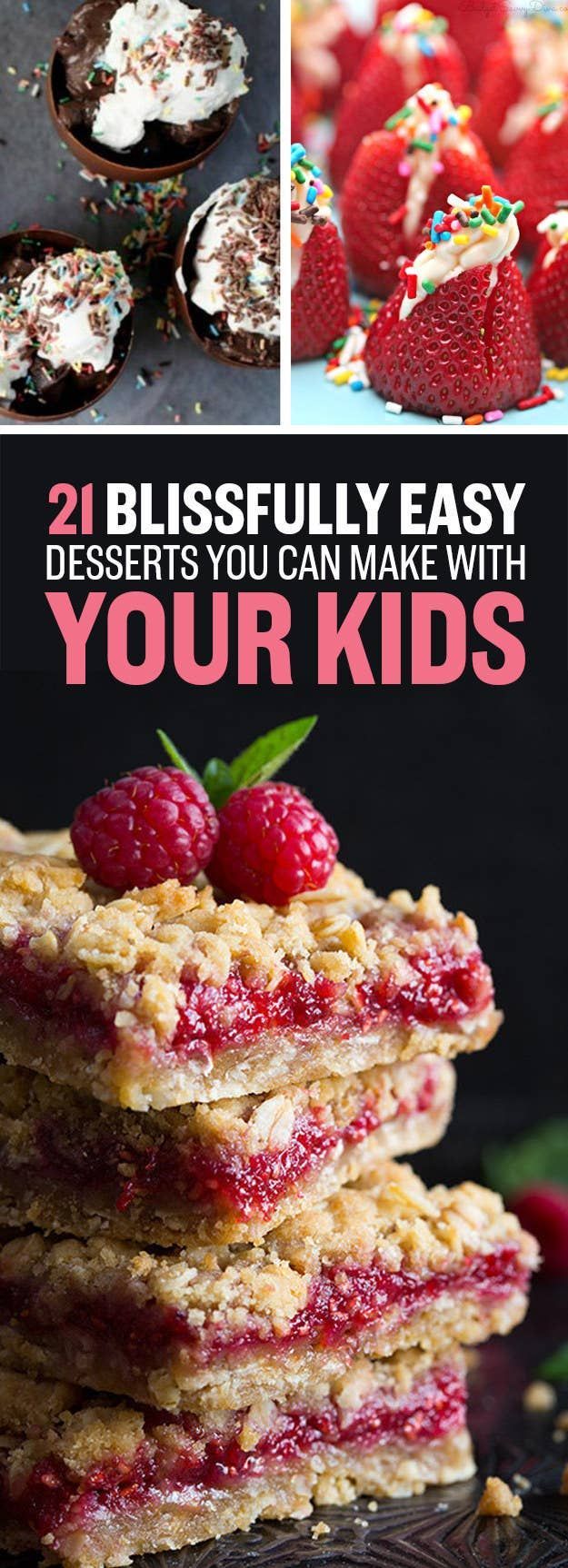 21 Blissfully Easy Desserts You Can Make With Your Kids -   19 thanksgiving desserts kids can make ideas
