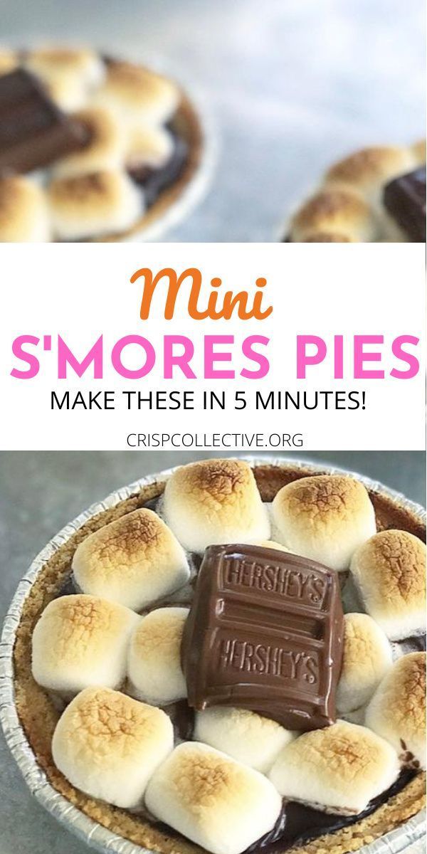 Simple Mini Smores Pies: 5 Minute Desserts Kids Can Help Make -   19 thanksgiving desserts kids can make ideas