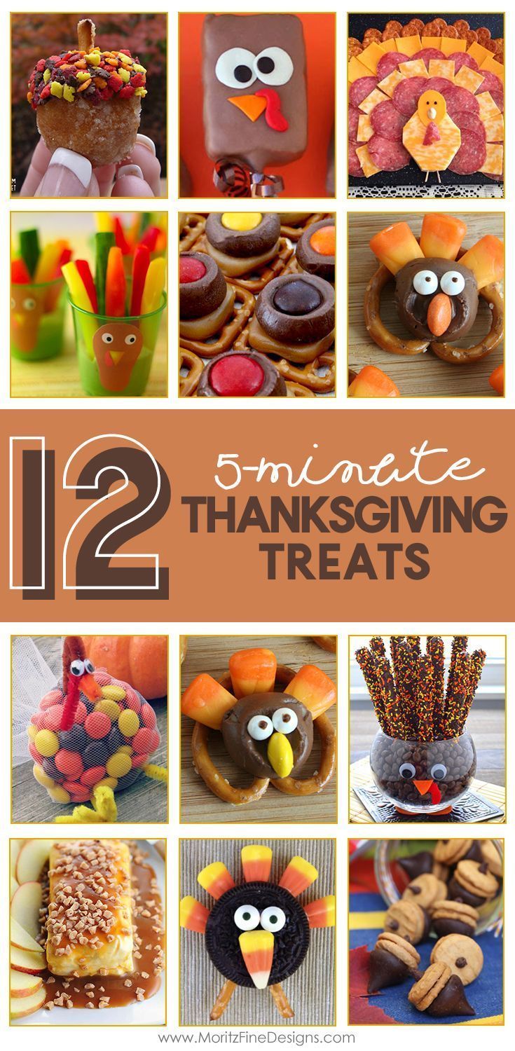 {12} 5-Minute Thanksgiving Treats | Easy Last Minute Thanksgiving Ideas -   19 thanksgiving desserts kids can make ideas