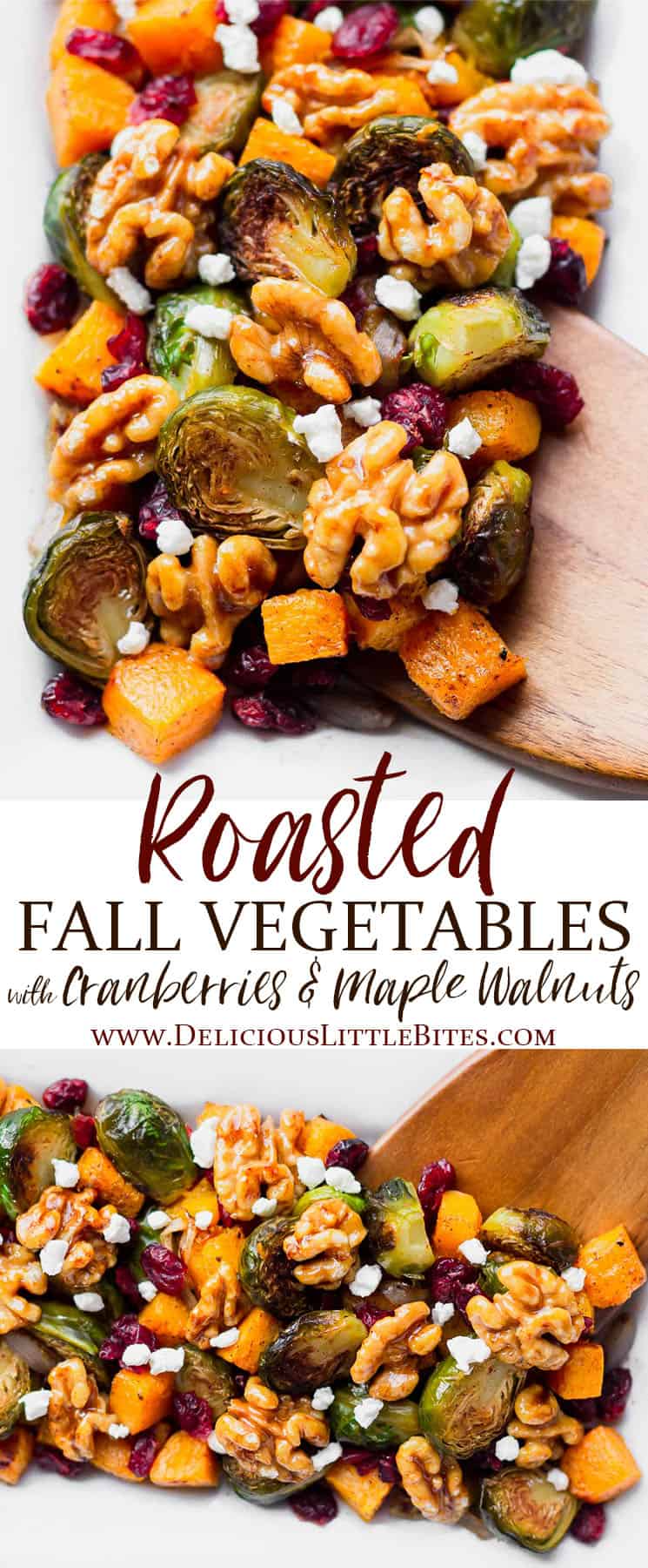 Roasted Fall Vegetables (with Cranberries & Maple Walnuts) - Delicious Little Bites -   19 thanksgiving recipes side dishes healthy ideas