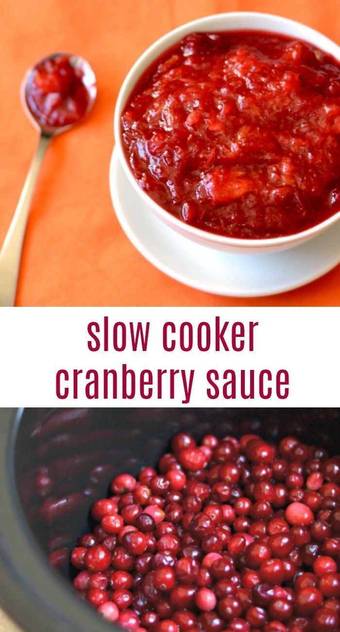 Slow Cooker Cranberry Sauce - Save Your Stove Space on Thanksgiving -   19 thanksgiving sides healthy crockpot ideas