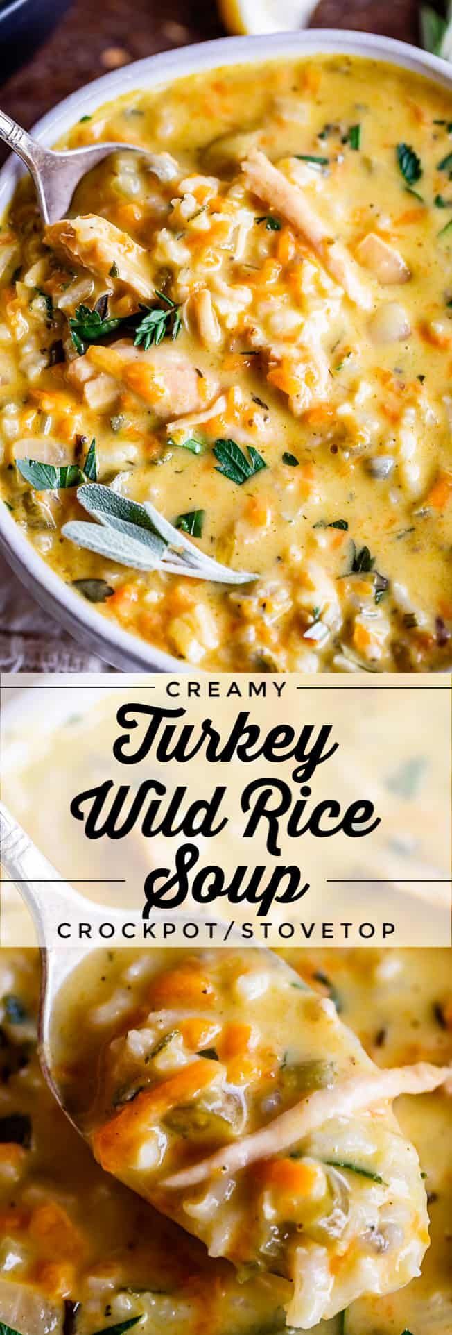 Creamy Turkey Wild Rice Soup recipe from The Food Charlatan -   19 turkey soup crockpot healthy ideas