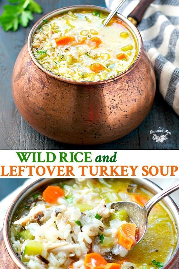 Wild Rice and Leftover Turkey Soup -   19 turkey soup crockpot healthy ideas