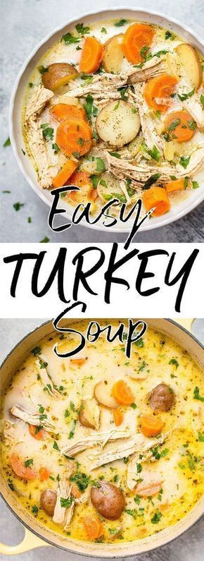 Easy Leftover Turkey Soup Recipe -   19 turkey soup crockpot healthy ideas