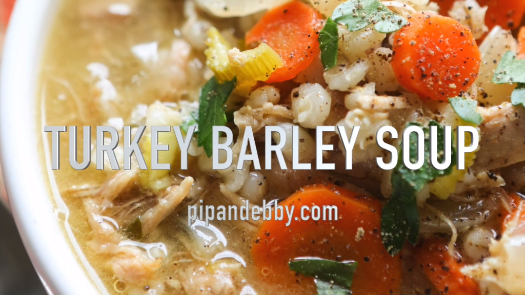 Turkey Barley Soup - Hearty and Healthy!- pipandebby.com -   19 turkey soup crockpot leftover ideas