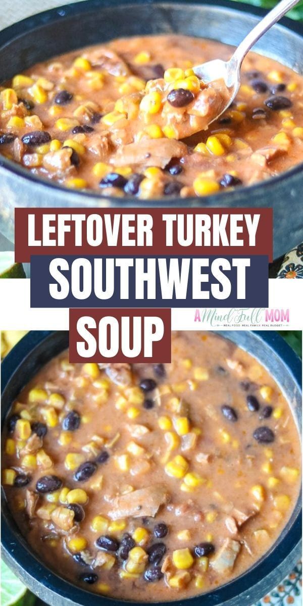 Southwest Leftover Turkey Soup | A Mind 