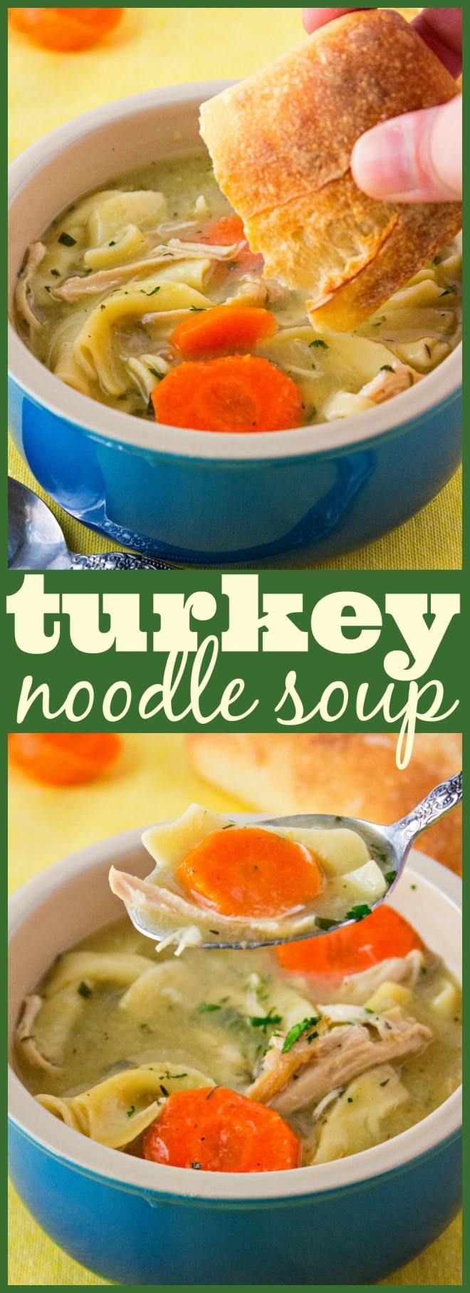 Turkey Noodle Soup - CPA: Certified Pastry Aficionado -   19 turkey soup crockpot leftover ideas