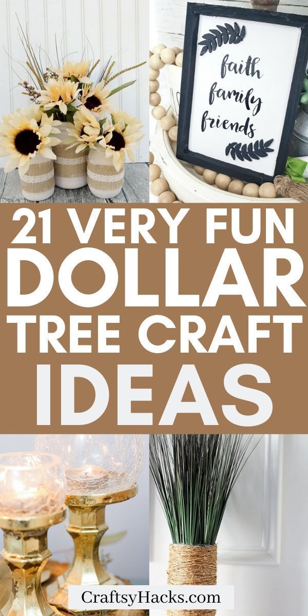 21 Creative Dollar Tree Crafts for Low Budgets -   20 diy projects to sell ideas