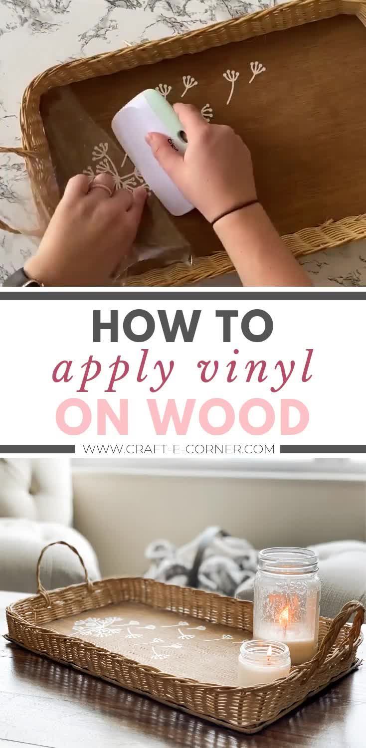 Cricut Spring Project: How to Apply Vinyl on Wood -   20 diy projects to sell ideas