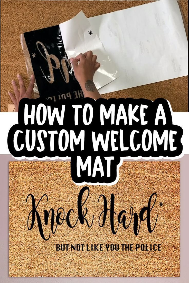 How To Make A Custom Welcome Mat Using Your Cricut -   20 diy projects to sell ideas
