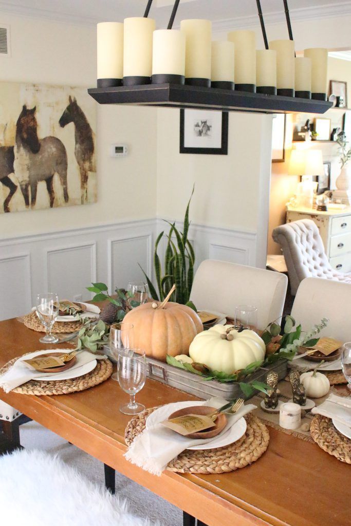 Rustic Thanksgiving Tablescape | White Cottage Home & Living -   20 thanksgiving home decor interior design ideas