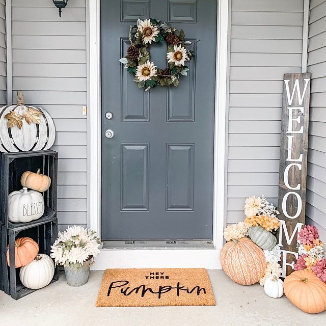 baby its cold outside | fall decor | hello welcome mat | hand painted, custom doormat | cute doormat -   20 thanksgiving home decor interior design ideas