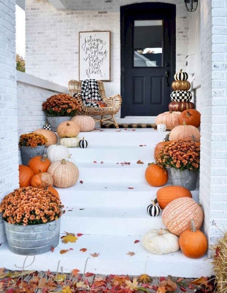 Set of 3 Pumpkins -   20 thanksgiving home decor interior design ideas