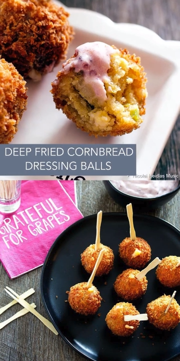 Fried Cornbread Stuffing Balls - Leftover Thanksgiving Appetizer -   22 stuffing balls thanksgiving ideas