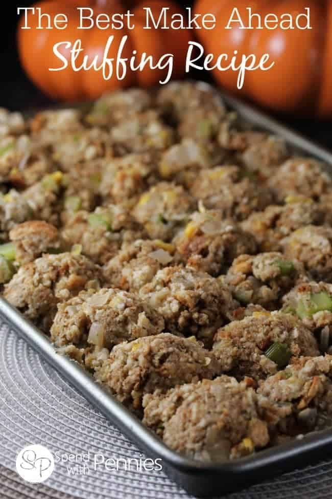 Make Ahead Corn Stuffing Recipe {Easy} - Spend With Pennies -   22 stuffing balls thanksgiving ideas