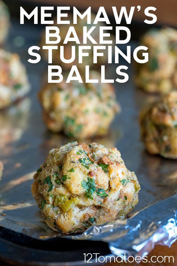 MeeMaw's Baked Stuffing Balls -   22 stuffing balls thanksgiving ideas